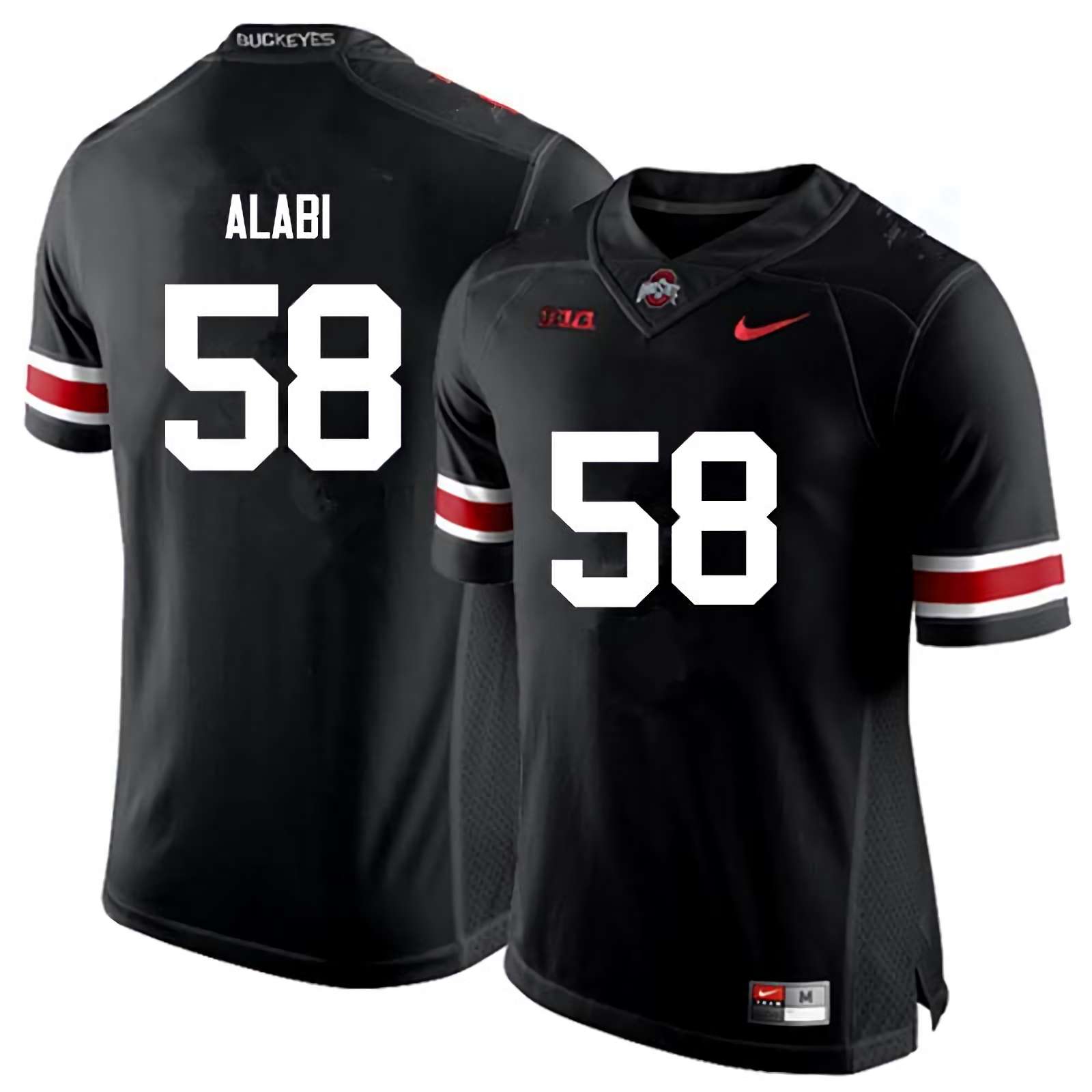 Joshua Alabi Ohio State Buckeyes Men's NCAA #58 Nike Black College Stitched Football Jersey YZP6256GQ